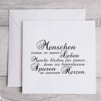 Menschen treten in unser Leben
